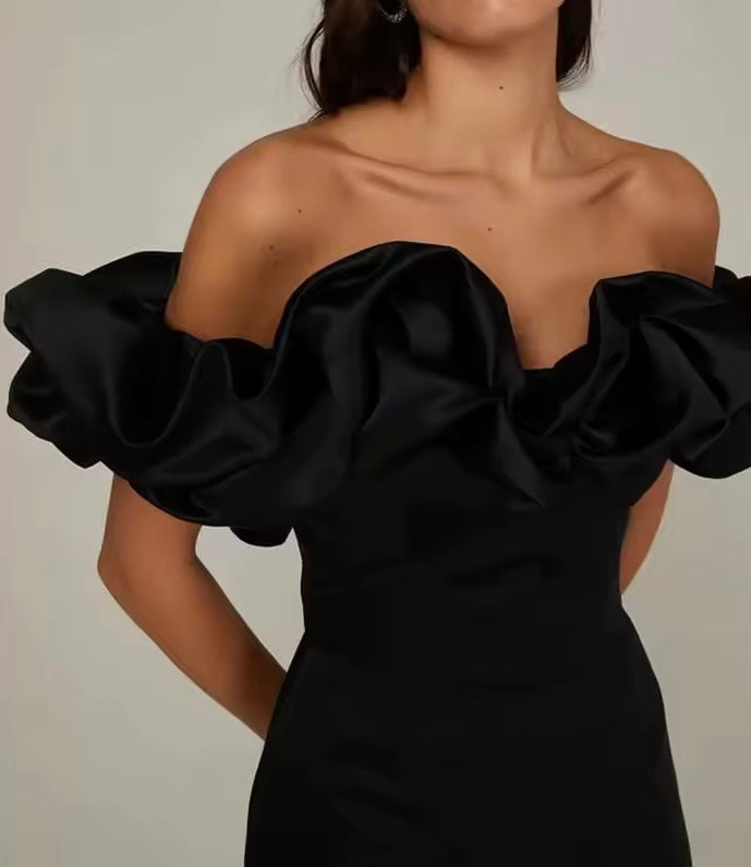 Off-Shoulder Ruffle Mini Dress