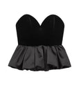 Strapless Peplum Top