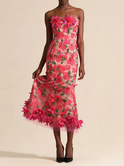 Floral Appliqué Dress (PreOrder)
