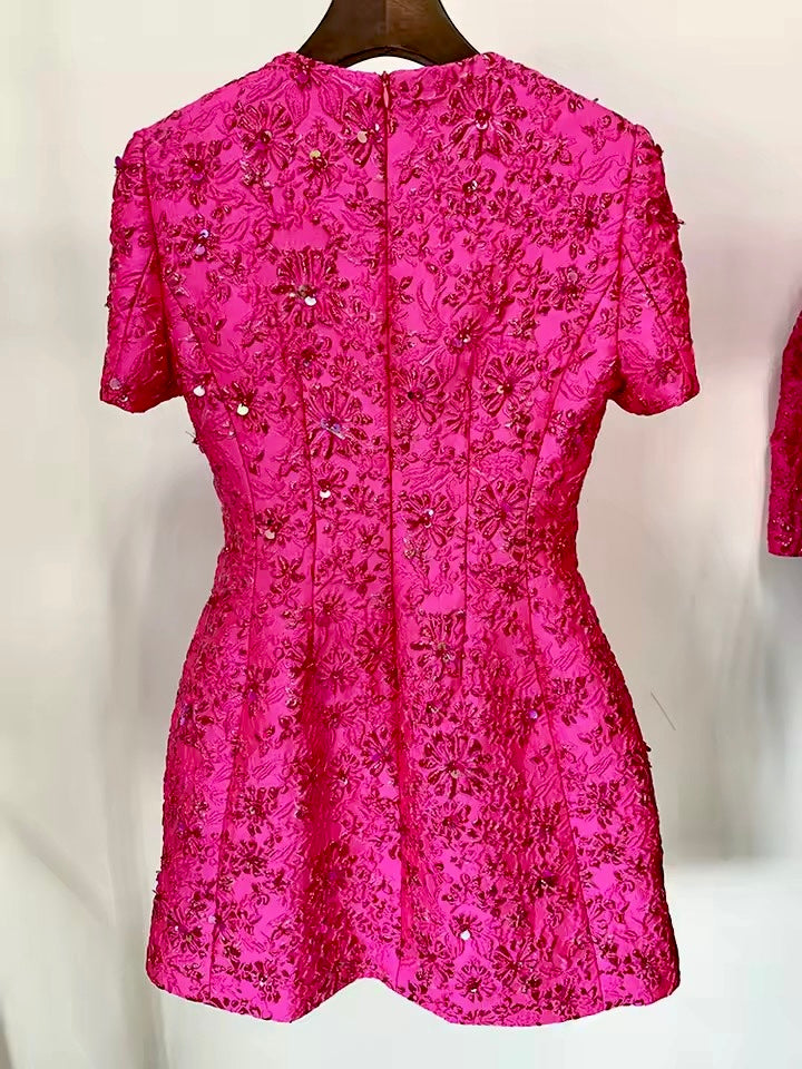 Beaded Floral Dress (PreOrder)
