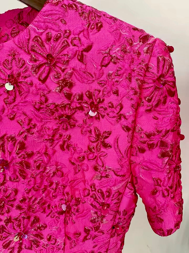 Beaded Floral Dress (PreOrder)