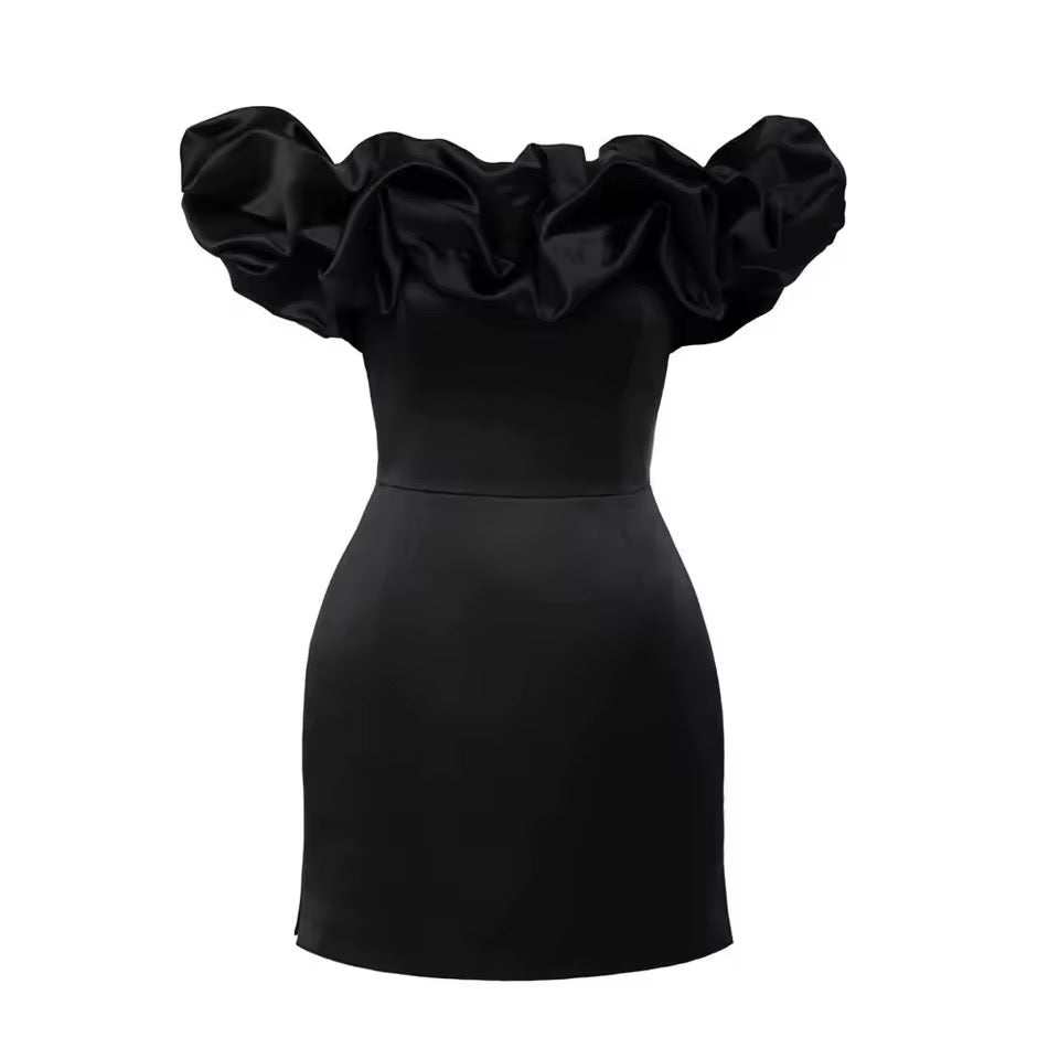 Off-Shoulder Ruffle Mini Dress