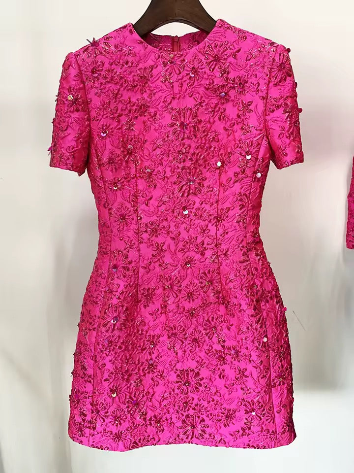 Beaded Floral Dress (PreOrder)