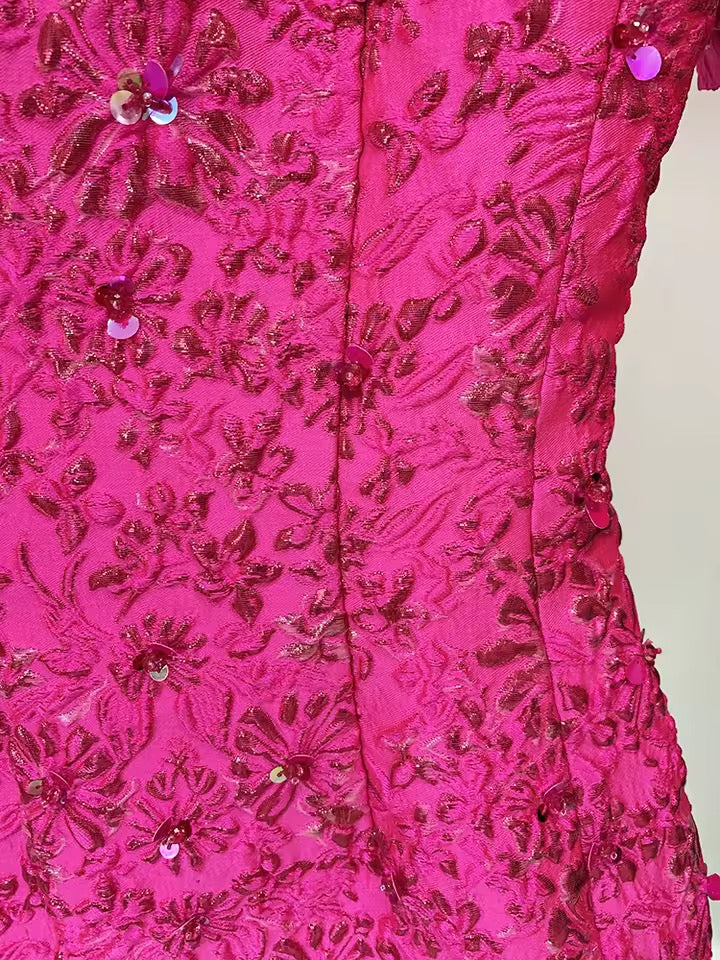 Beaded Floral Dress (PreOrder)