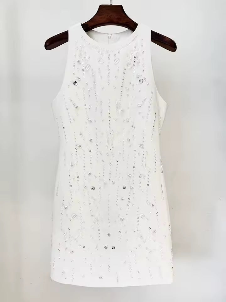 Embellished Sleeveless Mini Dress