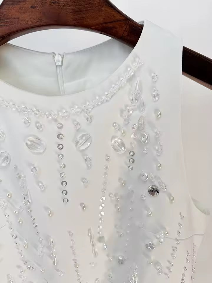 Embellished Sleeveless Mini Dress