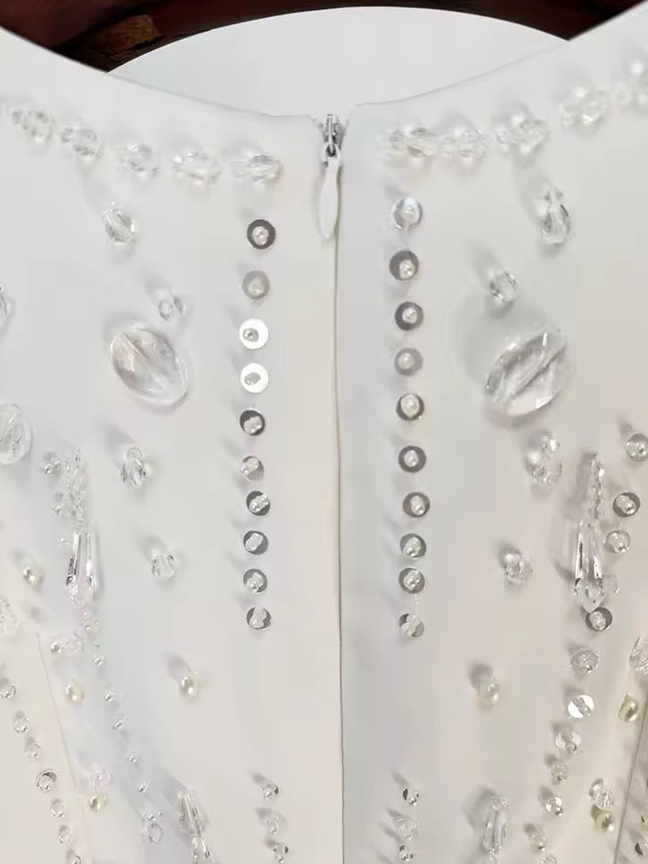 Embellished Sleeveless Mini Dress